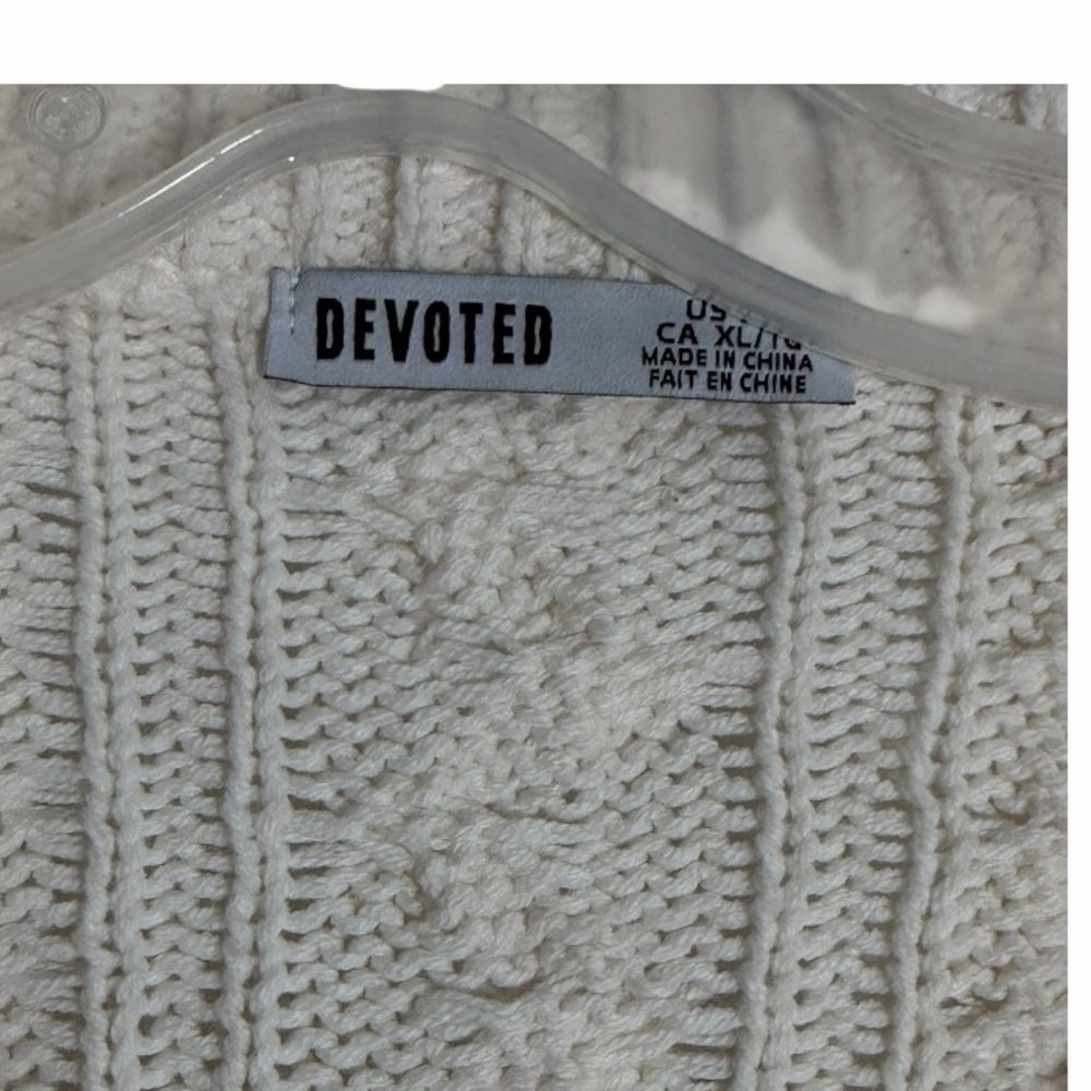 Elegant Cream Knit Cardigan for Women - Picture 4 of 5